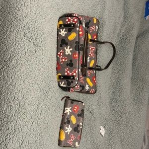 Mickey and Minnie, print Dooney and Bourke pocketbook with matching wallet